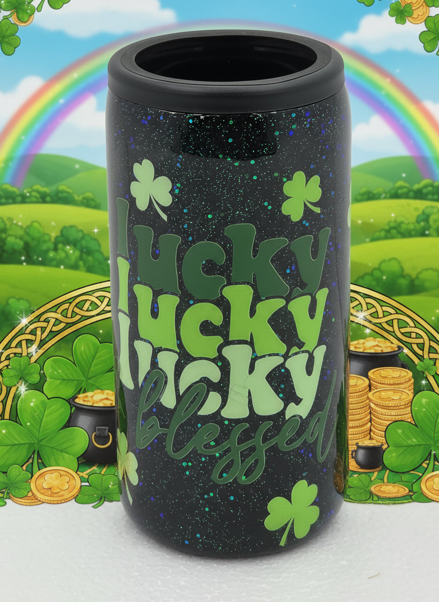 12oz. slim can Douzie Lucky & Blessed