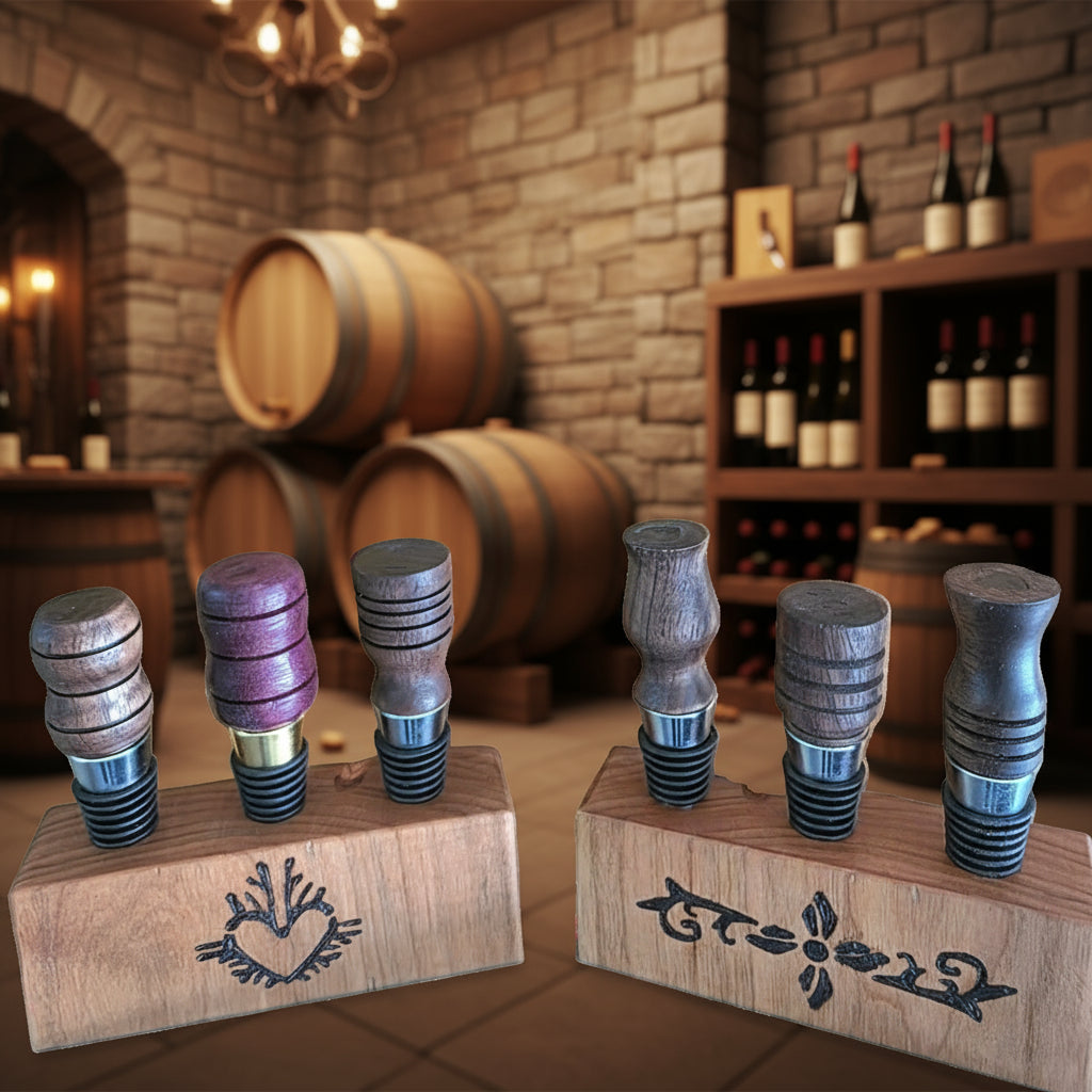 3 piece Wine stopper block