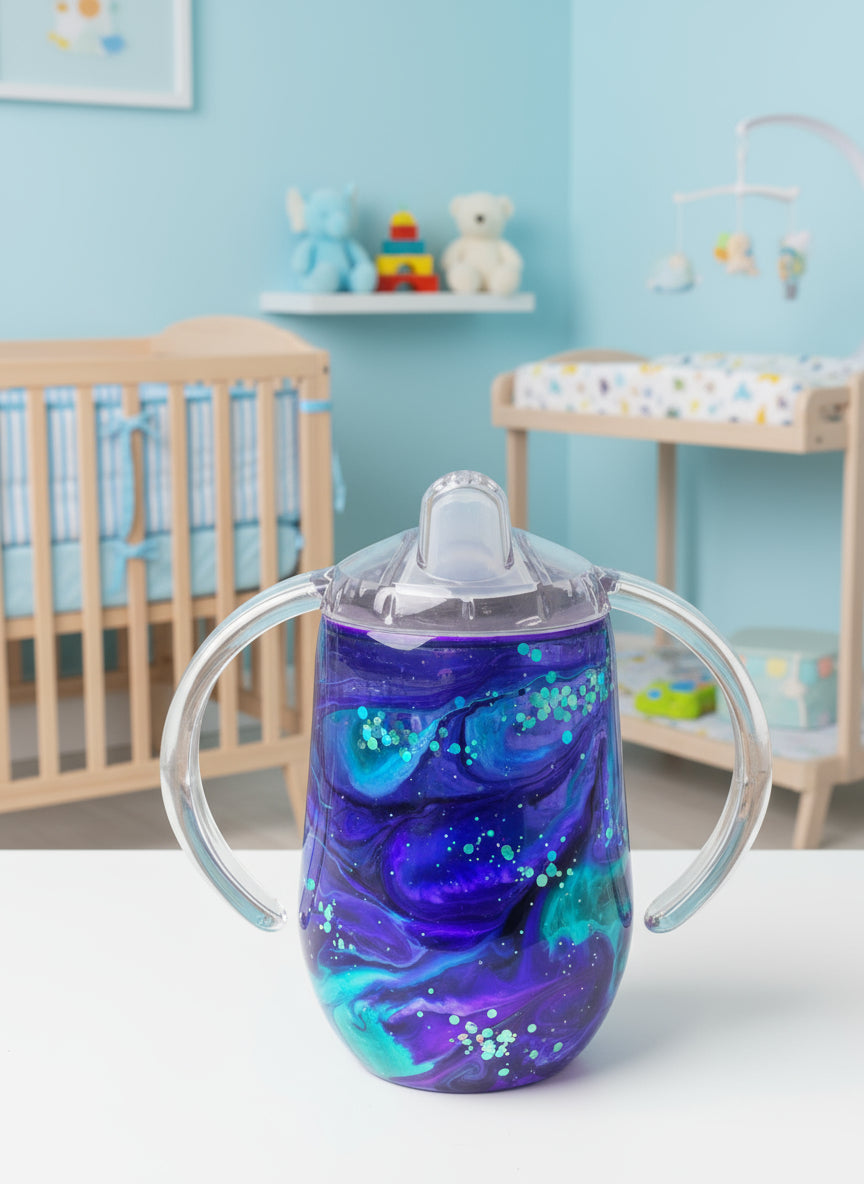 8 oz. Baby Blue Sippy Cup