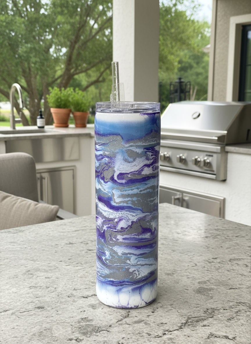 Solar Silver 30 oz. Tall Skinny Cup