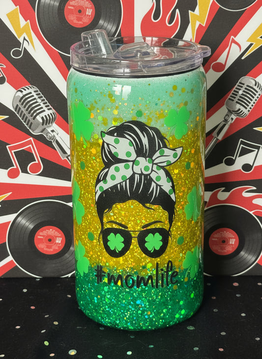 Lucky Mom 12 oz. Skinny Can Koozie