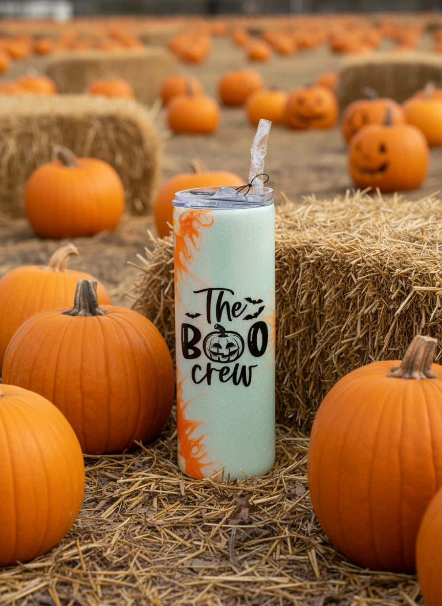 20oz skinny tumbler The Boo Crew.