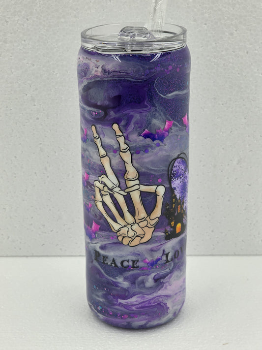 20oz Peace Love and Halloween Tumbler