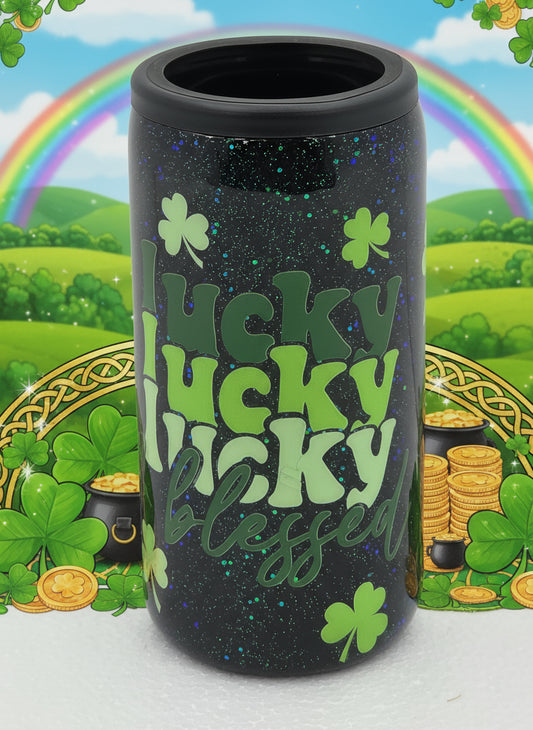12oz. slim can Douzie Lucky & Blessed